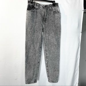 🐳 Black Acid Wash Vintage High Rise Denim